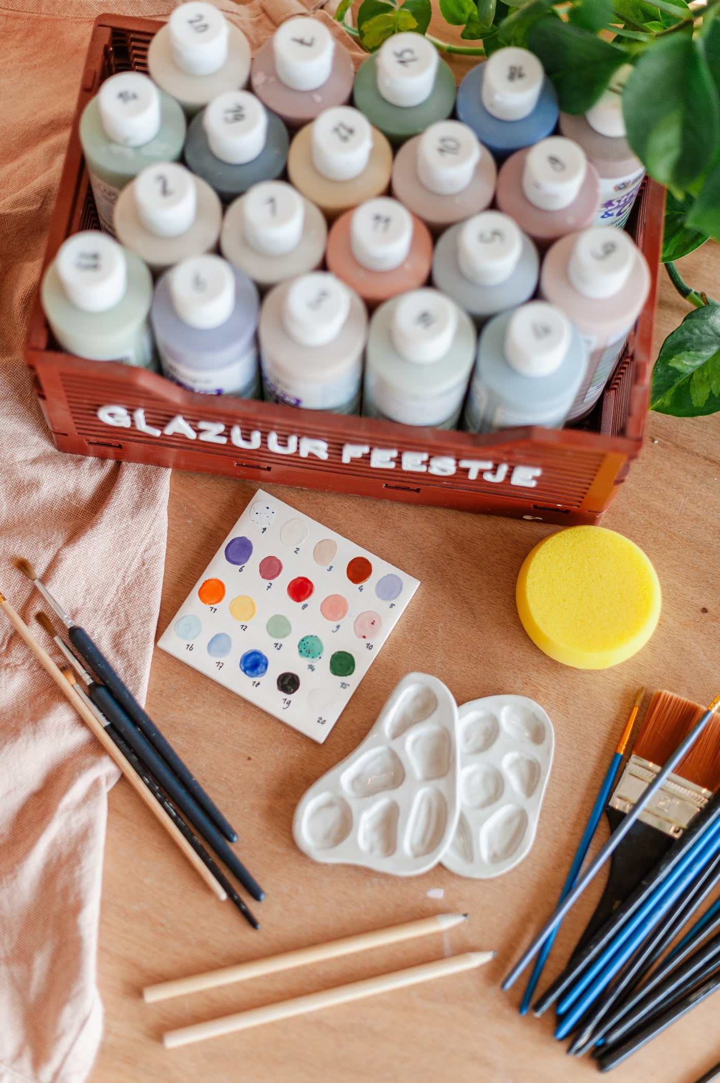 Workshop bij jou thuis: Glazuurfeestje - Keramiek beschilderen